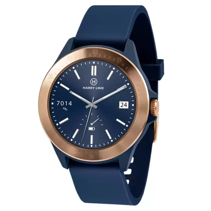 SKU-63890 / HARRY LIME Smartwatch Blue Silicone Strap 