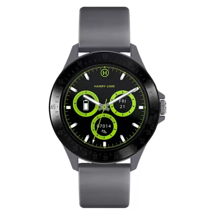 SKU-63891 / HARRY LIME Smartwatch Grey Silicone Strap 