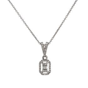 Κολιέ DiamondJools Λευκόχρυσος Κ18 με Διαμάντια SKU-63432