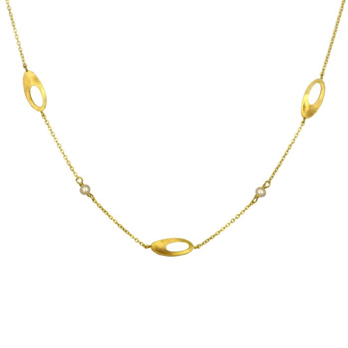 Κολιέ με Μαργαριτάρια Χρυσός Κ9 SKU-63831