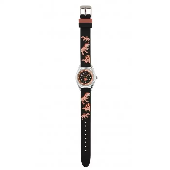 SKU-63832 / TIKKERS Kids Adventure Collection Dinosaurs Black Silicone Strap