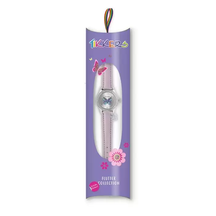 Παιδικό Ρολόι TIKKERS Flutter Collection με Μώβ Λουράκι & Σχέδιο Πεταλούδας | TK0187 SKU-63840