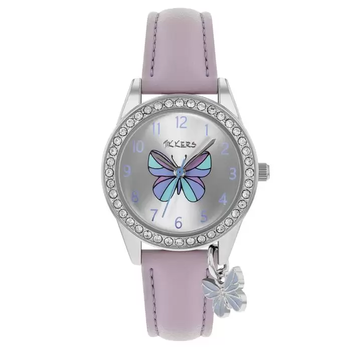 Παιδικό Ρολόι TIKKERS Flutter Collection με Μώβ Λουράκι & Σχέδιο Πεταλούδας | TK0187 SKU-63840