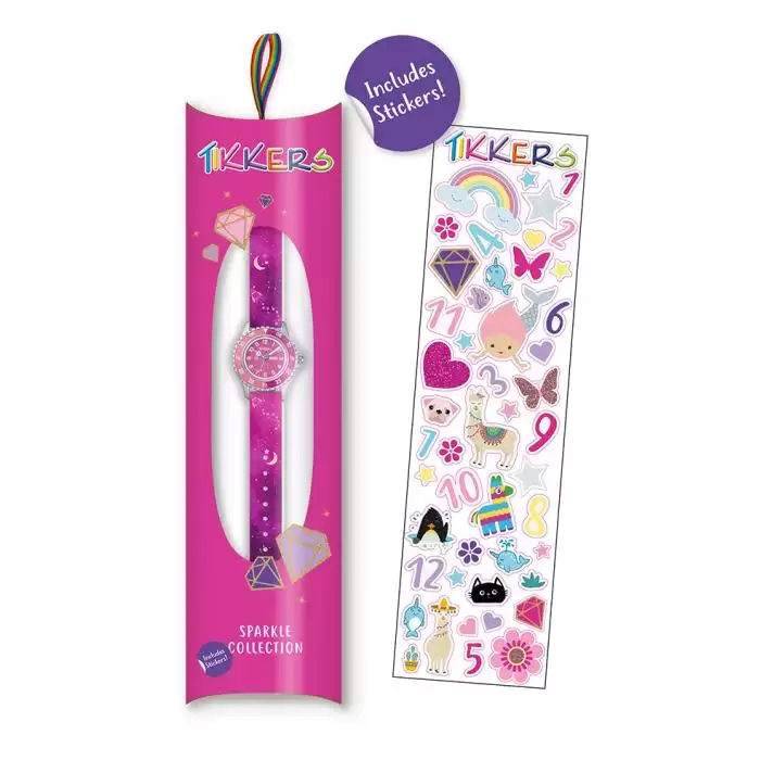 SKU-63849 / TIKKERS Kids Sparkle Collection Space Pink & Purple Galactic Silicone Strap