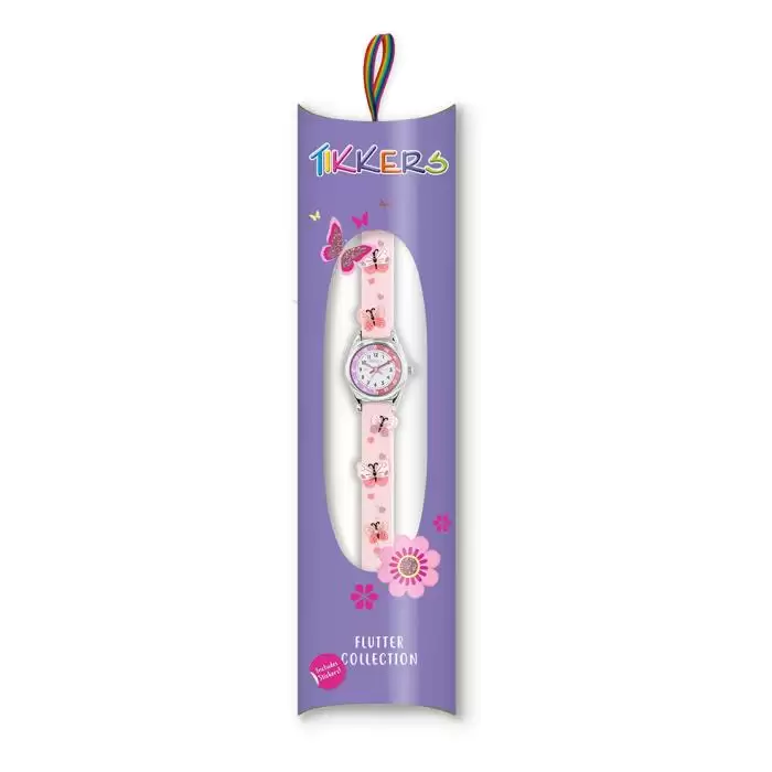 SKU-63861 / TIKKERS Kids Flutter Collection Butterflies Pink Silicone Strap