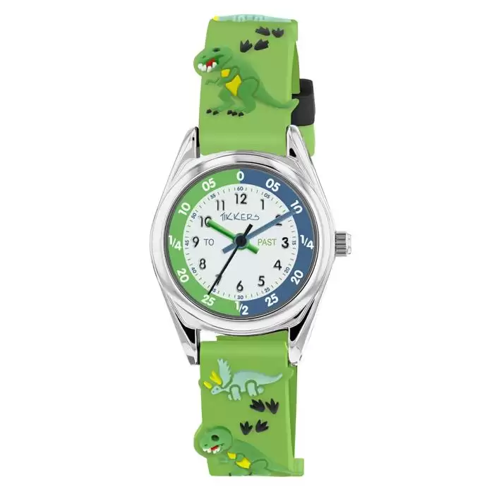 SKU-63872 / TIKKERS Kids Adventure Collection Dinosaurs Green Silicone Strap