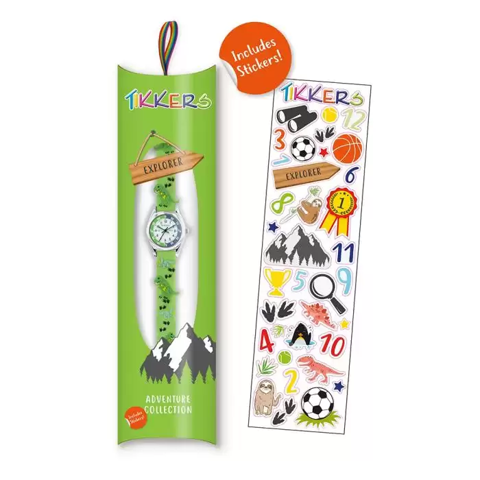 SKU-63872 / TIKKERS Kids Adventure Collection Dinosaurs Green Silicone Strap