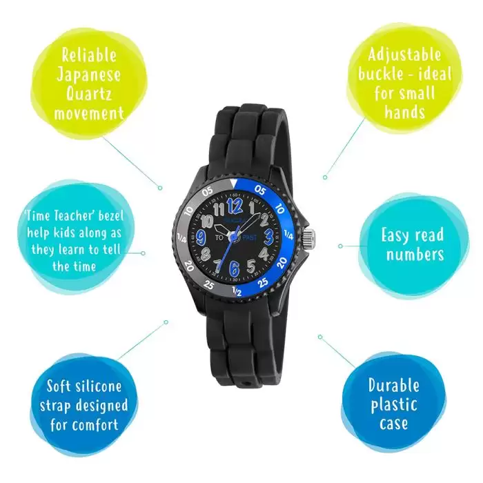 SKU-63874 / TIKKERS Kids Sports Collection Silicone Black Strap