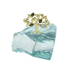 Δέντρο Ελιάς Από Ορείχαλκο & Βάση Από Γυαλί SKU-64452