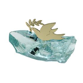 Σύμβολο Ειρήνης Από Ορείχαλκο & Βάση Από Γυαλί SKU-64454