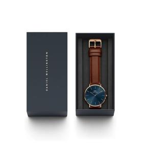 Ανδρικό Ρολόι DANIEL WELLINGTON Classic St. Mawes με Καφέ Δερμάτινο Λουράκι | DW00100626 SKU-64774