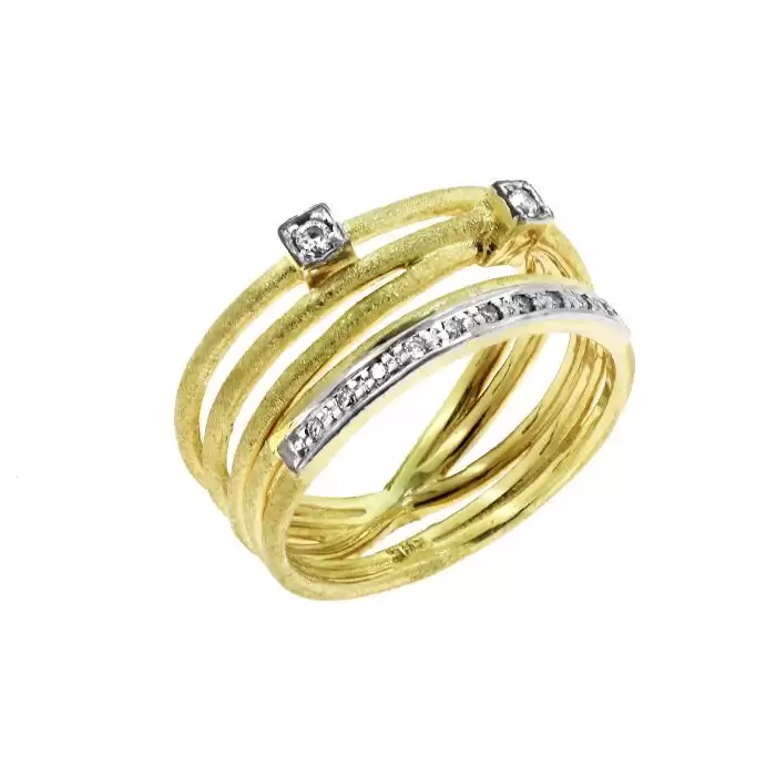 SKU-64202 / Δαχτυλίδι Χρυσός Κ14 με Διαμάντια