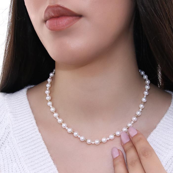 Κολιέ με Μαργαριτάρια Χρυσός Κ14 SKU-64588