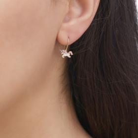 Παιδικά Σκουλαρίκια Μονόκερος Ασήμι 925° SKU-64652