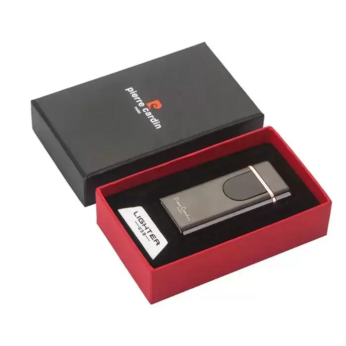 Αναπτήρας PIERRE CARDIN USB Μεταλλικός σε Μαύρο Χρώμα | MF103B SKU-64970