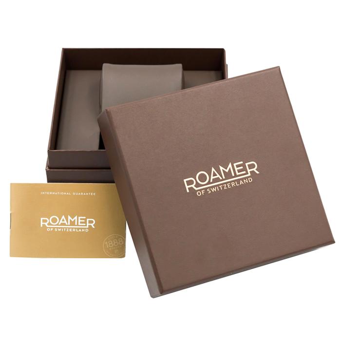 SKU-64143 / ROAMER Sportiva Box Set Diamond Two Tone Stainless Steel Bracelet & Brown Leather Strap 