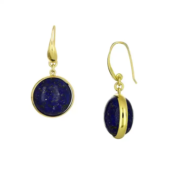 SKU-64053 / Σκουλαρίκια Χρυσός Κ18 με Lapis Lazuli 