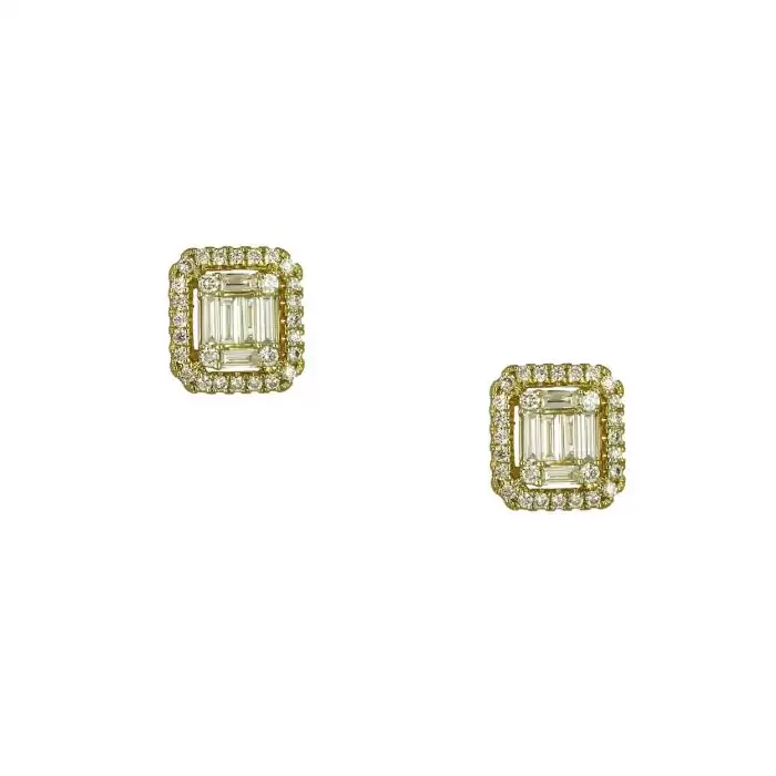SKU-64371 / Σκουλαρίκια Χρυσός Κ18 με Διαμάντια