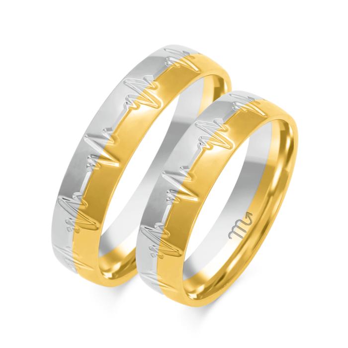 SKU-65349 / Βέρες Γάμου Jeweler Χρυσός & Λευκόχρυσος, Κ8-Κ9-Κ14-Κ18