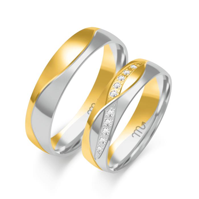 SKU-65351 / Βέρες Γάμου Jeweler Χρυσός & Λευκόχρυσος, Κ8-Κ9-Κ14-Κ18