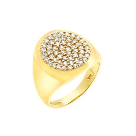 Δαχτυλίδι FaCad'oro Χρυσός Κ14 με Λευκά Ζιργκόν SKU-65996