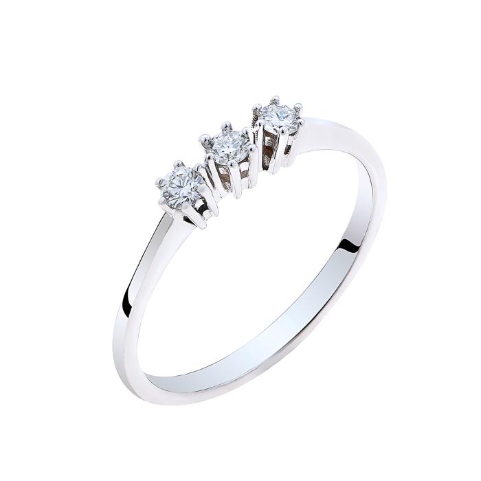 SKU-65150 / Δαχτυλίδι Λευκόχρυσος Κ18 με Διαμάντια
