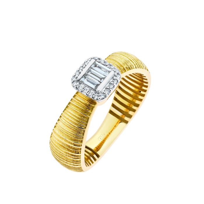 Δαχτυλίδι Λευκόχρυσος & Χρυσός Κ18 με Διαμάντια SKU-65446