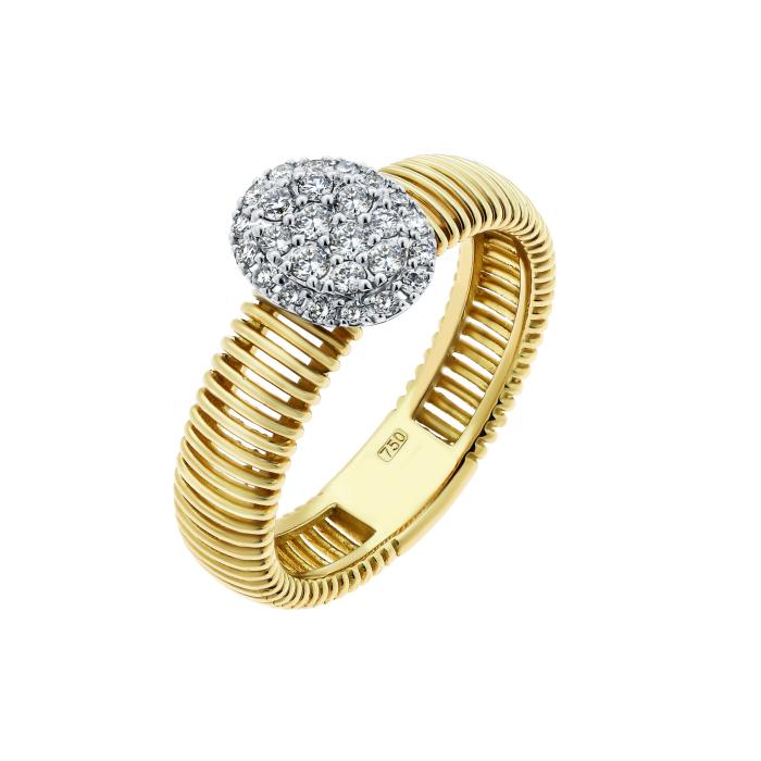 SKU-65493 / Δαχτυλίδι Λευκόχρυσος & Χρυσός Κ18 με Διαμάντια
