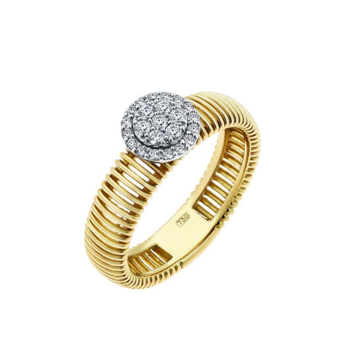 SKU-65494 / Δαχτυλίδι Λευκόχρυσος & Χρυσός Κ18 με Διαμάντια