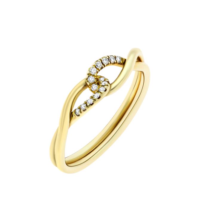 SKU-65578 / Δαχτυλίδι Άπειρο Χρυσός Κ18 με Διαμάντια