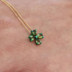 Κολιέ Σταυρός Χρυσός Κ18 με Τουρμαλίνη SKU-65163