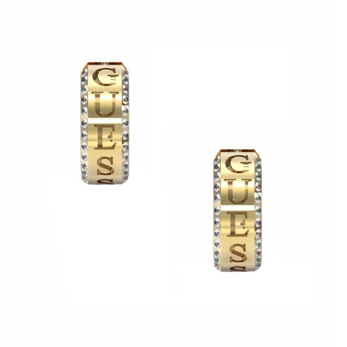 Σκουλαρίκια Κρίκοι Guess Just Guess Ανοξείδωτο Ατσάλι & Ζιργκόν SKU-65715