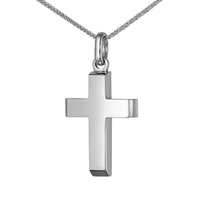 Σταυρός Ανδρικός Λευκόχρυσος Κ14 SKU-65732