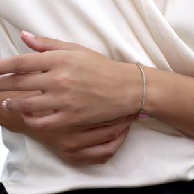 Γυναικείο Βραχιόλι Λευκόχρυσος Κ14 SKU-66615