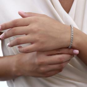 Γυναικείο Βραχιόλι Λευκόχρυσος Κ18 SKU-66493