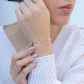 Βραχιόλι με Μπίλιες Λευκόχρυσος Κ18 SKU-66502