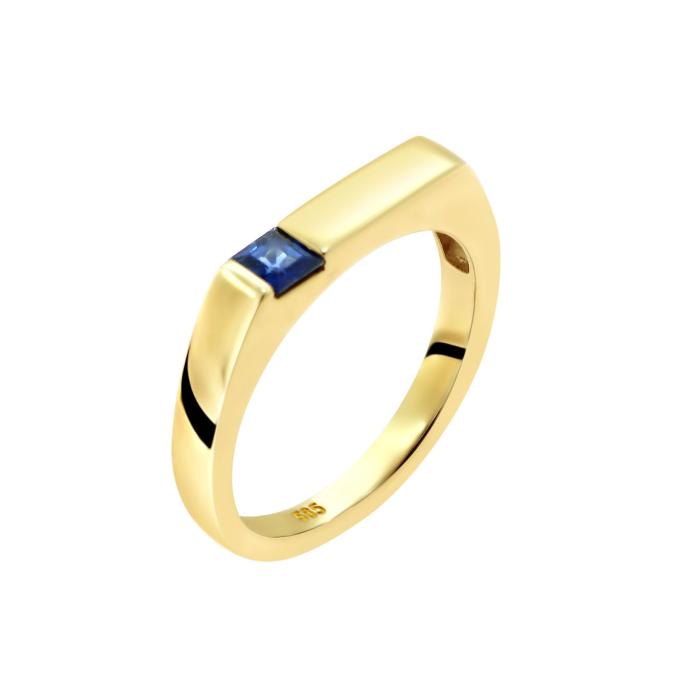 SKU-66684 / Δαχτυλίδι με Ζαφείρι Χρυσός Κ14