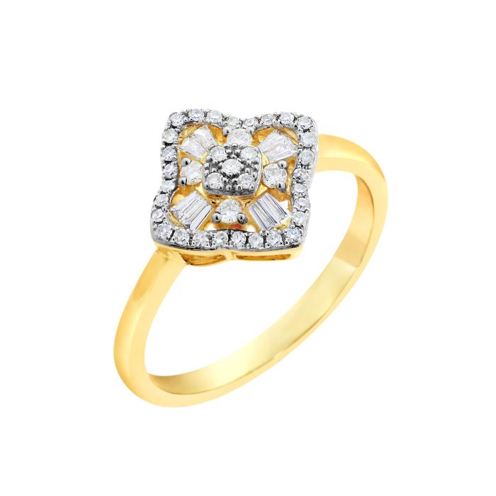 SKU-66907 / Δαχτυλίδι Χρυσός Κ14 με Διαμάντια