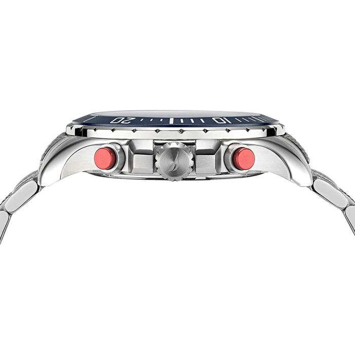 SKU-66185 / NAUTICA NST Chronograph Silver Stainless Steel Bracelet Gift Set White Silicone Strap