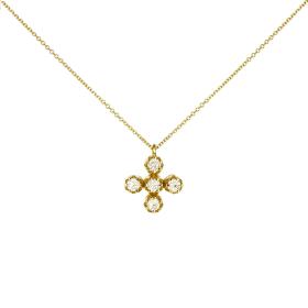 Σταυρός Γυναικείος Χρυσός Κ14 με Ζιργκόν SKU-66622
