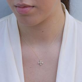 Σταυρός Γυναικείος Χρυσός Κ14 με Ζιργκόν SKU-66622