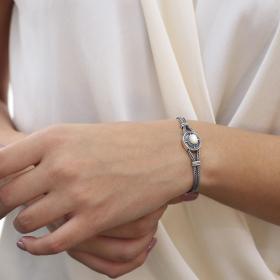 Βραχιόλι Ασήμι 925° με Φίλντισι & Μαύρο Πλατίνωμα SKU-67490