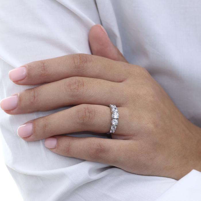 Δαχτυλίδι Σειρέ με Λευκά Ζιργκόν Λευκόχρυσος Κ14