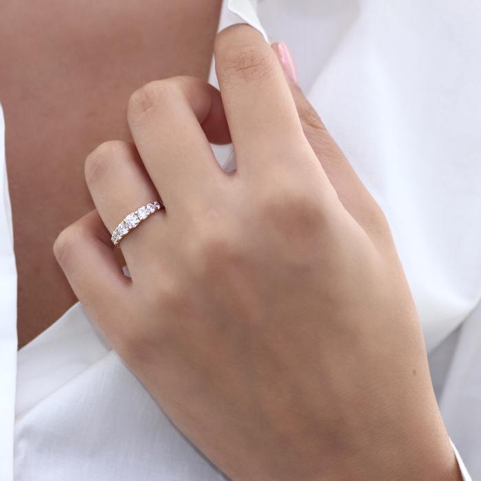 Δαχτυλίδι Σειρέ με Λευκά Ζιργκόν Χρυσός Κ14