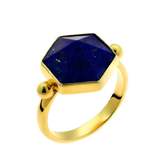 SKU-67986 / Δαχτυλίδι με Lapis Lazuli Χρυσός Κ18