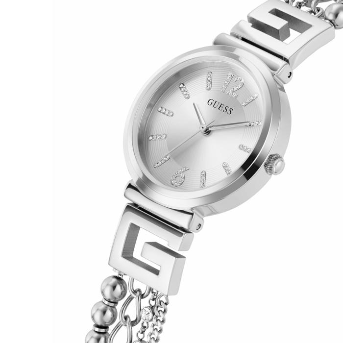 SKU-67960 / GUESS G Cluster Crystals Silver Stainless Steel Bracelet
