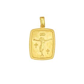 Φυλαχτό Κωνσταντινάτο Διπλής Όψεως για Παιδιά Χρυσός K14 SKU-67947