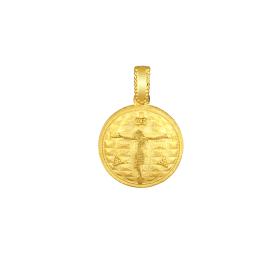 Παιδικό Φυλαχτό Κωνσταντινάτο Διπλής Όψεως Χρυσός K14 SKU-67949