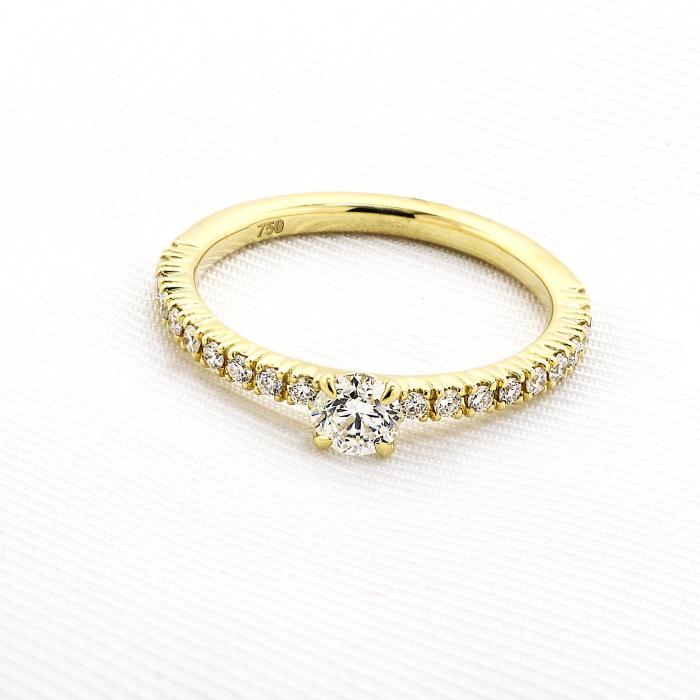 SKU-67695 / Μονόπετρο Δαχτυλίδι με Διαμάντια Χρυσός Κ18
