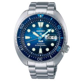 SEIKO Prospex 'Great Blue' Turtle Scuba PADI Special Edition Automatic Silver Stainless Steel Bracelet
